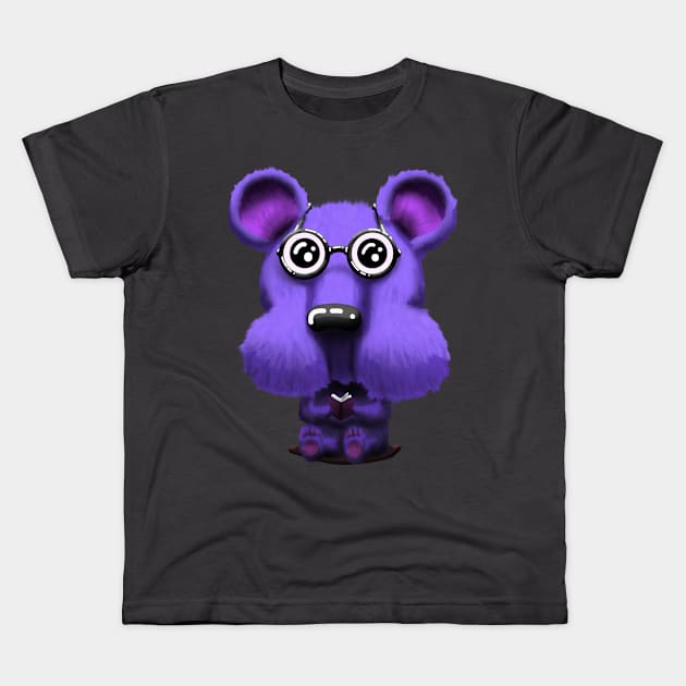 Blue smart animal Kids T-Shirt by Zlat